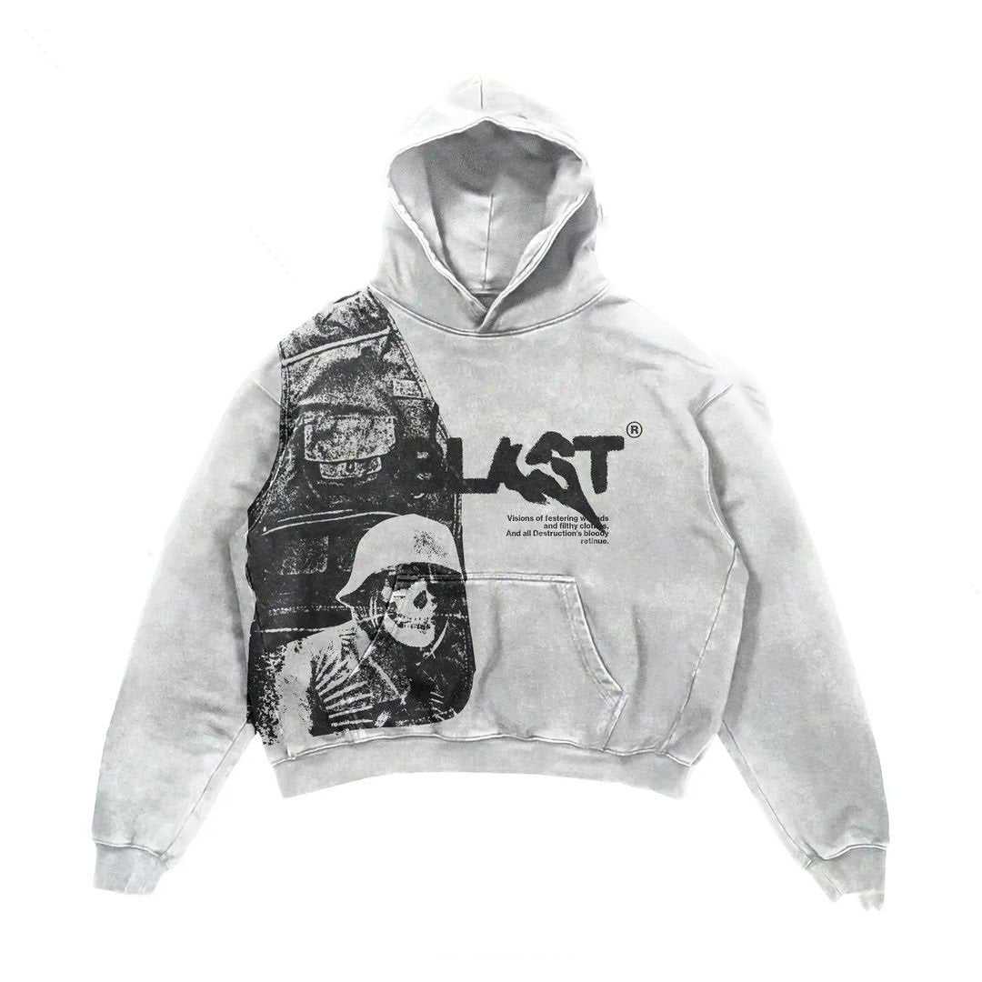 y2k hoodie Retro Hoodie Coats Sreetwear Gothic Casual Alphabet - Lokd