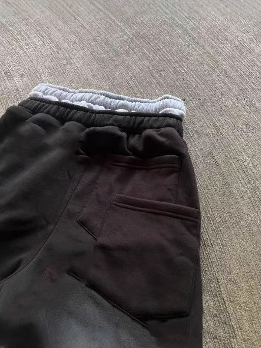 Retro style pants flow All-match Paste Cloth Embroidery - Lokd
