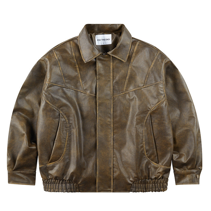 Retro Leather Clothing For Men And Women Loose - Lokd
