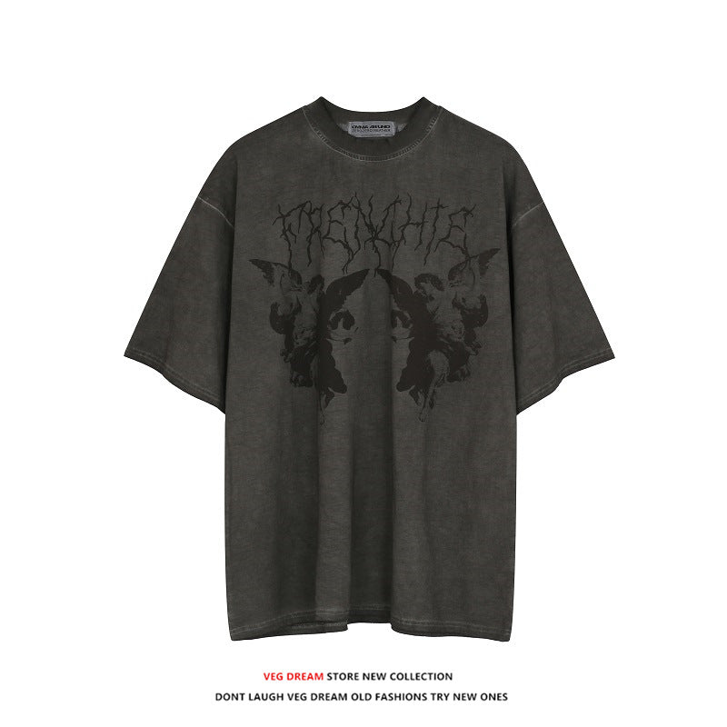 Y2K retro t-shirt Retro Top Loose Street Sports Y2k T-shirt - Lokd
